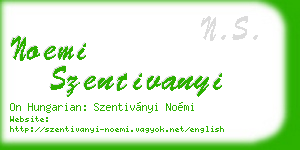 noemi szentivanyi business card