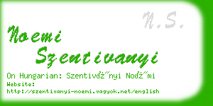 noemi szentivanyi business card